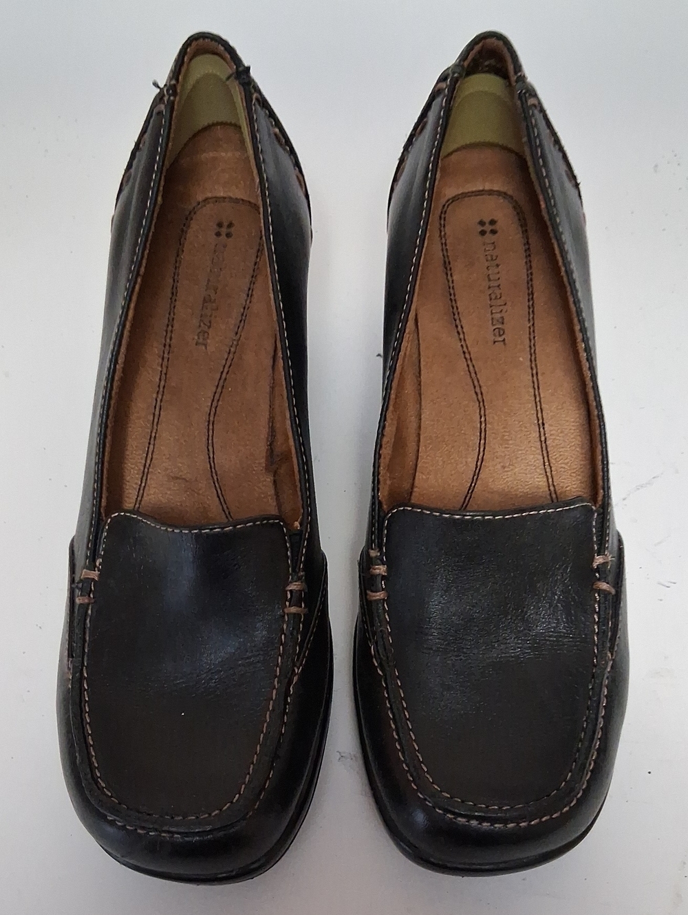 Naturalizer Brown Leather Slip-On Loafers for Women
